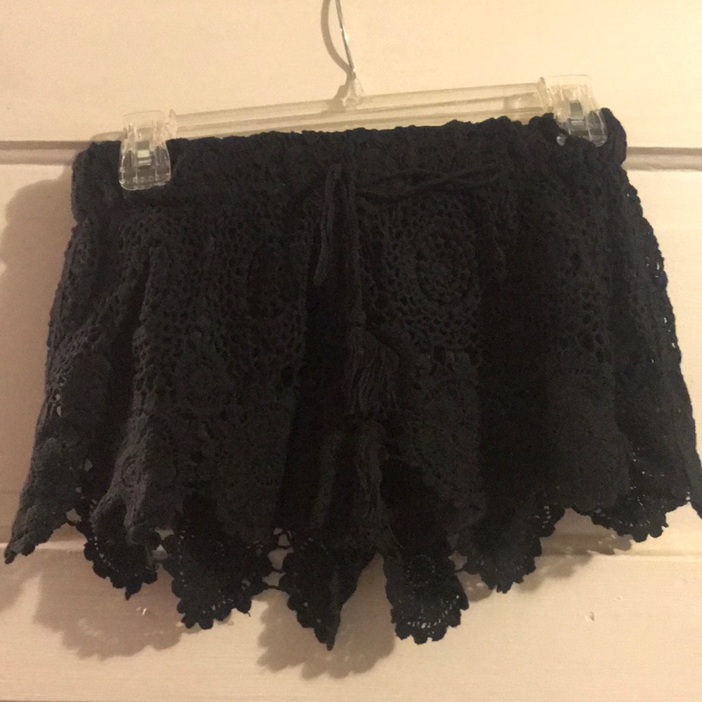 Black Lace Shorts